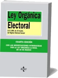 Descarga Ley Orgánica Electoral de Editorial Tecnos en español completo PDF + eBook