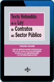 [DESCARGAR] «Texto Refundido de la Ley de contratos Del Sector Público» GRATIS PDF | Editorial Tecnos 2023 + eBook